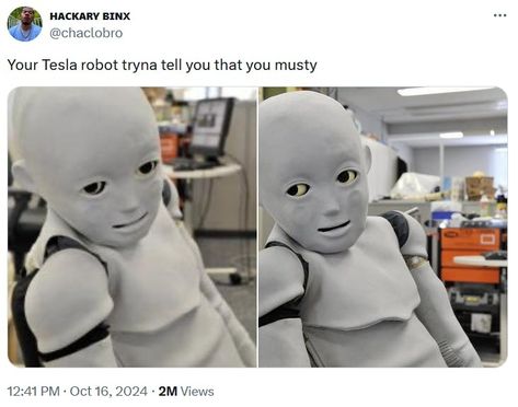 'My Tesla Robot' Meme Hilariously Predicts How We'll Treat Bots Tesla Robot, Future Memes, Late Meme, Tesla Ceo, I Robot, Boss' Day, Internet Culture, Mary Sue, Space Odyssey