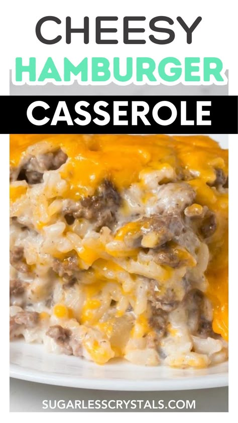 Get ready to fall in love with your next weeknight dinner solution: the ultimate Cheesy Hamburger Rice Casserole! This easy meal is the perfect family dinner, packed with ground beef, fluffy rice, and a gooey cheese blanket that'll have everyone begging for seconds. Best of all, this delicious one-pot meal comes together in a snap for a stress-free dinner that'll leave everyone satisfied. Creamy Hamburger Hashbrown Casserole, Hash Brown Patty Casserole, Hashbrown Casserole With Ground Beef, Hamburger Hash Brown Casserole, Hamburger Hashbrown Casserole, Hamburger And Rice Recipes, Hamburger Rice Casserole, Hamburger Hash, Hamburger Rice