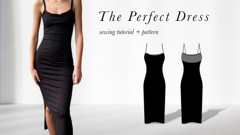 Split Dress Pattern, Easy Cocktail Dress Pattern, Fitted Midi Dress Pattern, Free Body Con Dress Pattern, Easy Sheath Dress Pattern, Body Dress Pattern, Stretchy Dress Pattern, Body Con Dress Sewing Pattern, How To Make A Bodycon Dress Diy