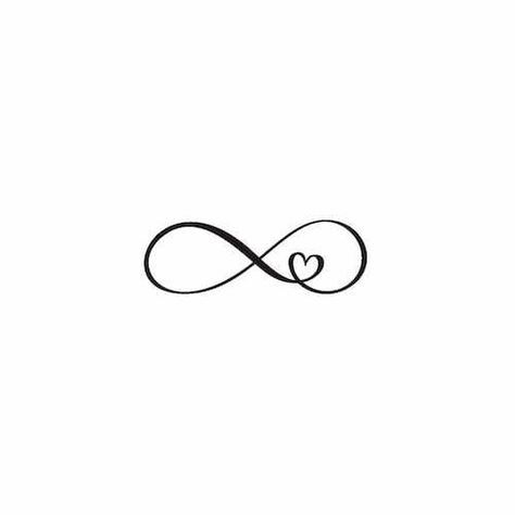 Love Heart Infinity Tattoo, Infinity And Heart Tattoo Design, Small Heart With Infinity Tattoo, Cute Infinity Tattoos, Infinity Small Tattoo, Infinity Tattoo Heart, Heart With Infinity, Infinity Finger Tattoos For Women, Infinity Quotes Love