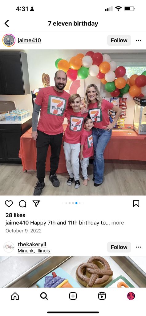 7 Eleven Theme Party, 7 11 Party, Birthday Party Food Table, Party Food Table, Eleventh Birthday, 11 Birthday, Seven Eleven, Eleven Eleven, Culture Club