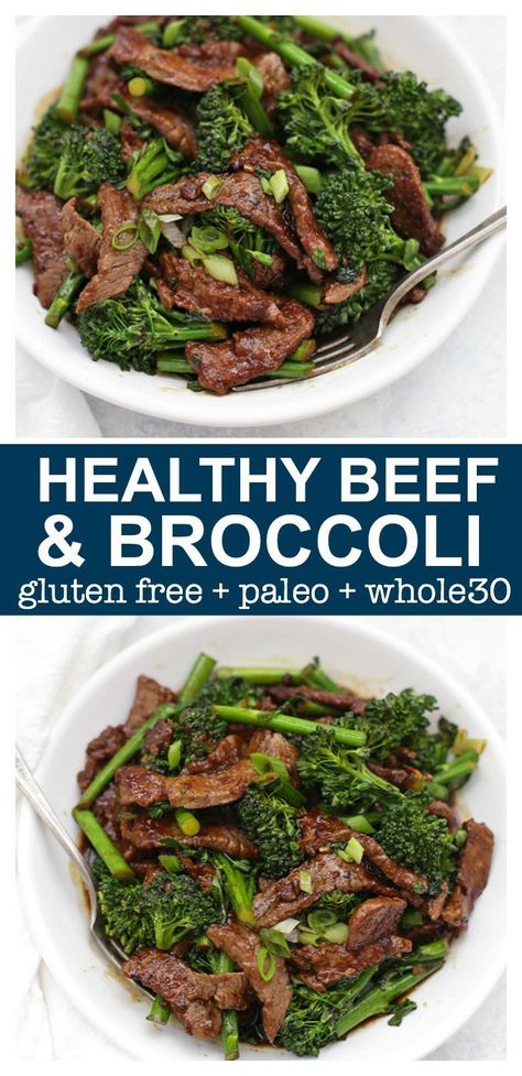 Broccoli And Beef, Healthy Beef And Broccoli, Beef Broccoli, Healthy Beef, Beef And Broccoli, Resep Diet, Recipe 30, Paleo Whole 30, Broccoli Beef