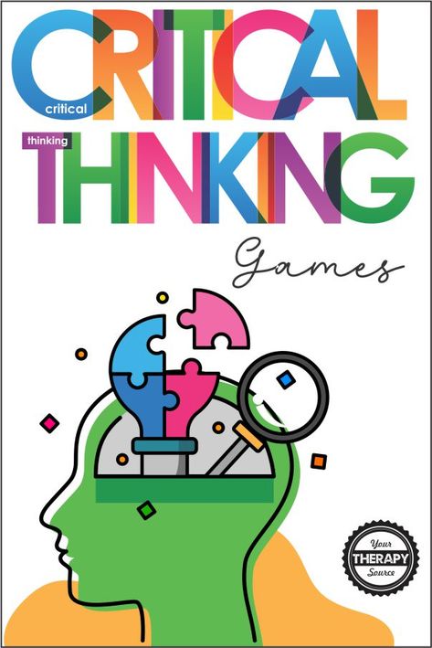 Critical Thinking Games - Your Therapy Source Critical Thinking Poster, Sherlock Quiz, Activities For High School Students, Ece Classroom, Homework Hacks, Activities For High School, Ielts Essay, Thinking Games, Play Math