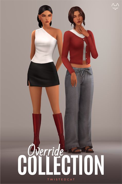 Override Collection | Patreon Sims Packs, Pelo Sims, The Sims 4 Packs, Sims 4 Mm Cc, Sims 4 Expansions, Packing Clothes, Sims 4 Dresses, Sims 4 Characters, Sims 4 Mm