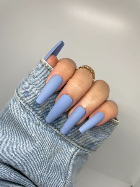 Press On Nails Blue, Nail Art Simple, Custom Press On Nails, Blue Acrylic Nails, Long Acrylic, Nails Set, Nails Blue, Nail Buffer, Classroom Setup