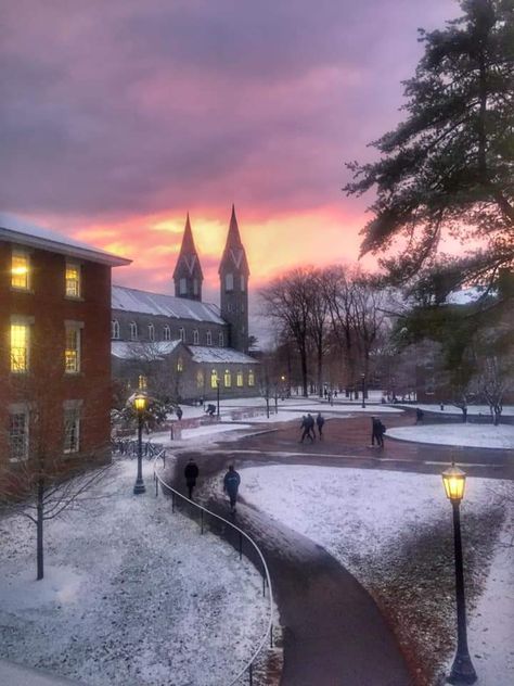 View from the office tonight, Bowdoin College, November 12, 2019, Lorica Cummings Bowdoin College, Screen Magnifier, 3d Movie, College List, University Of Maine, College Aesthetic, College Town, Phone Screen, Dream Life