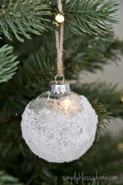 Ten Handmade Ornaments in Under an Hour Clear Glass Ornaments, Clear Ornaments, Homemade Ornaments, Diy Ornaments, Holiday Foods, Christmas Ornaments Homemade, Epsom Salt, Christmas Ornament Crafts, Tree Ideas