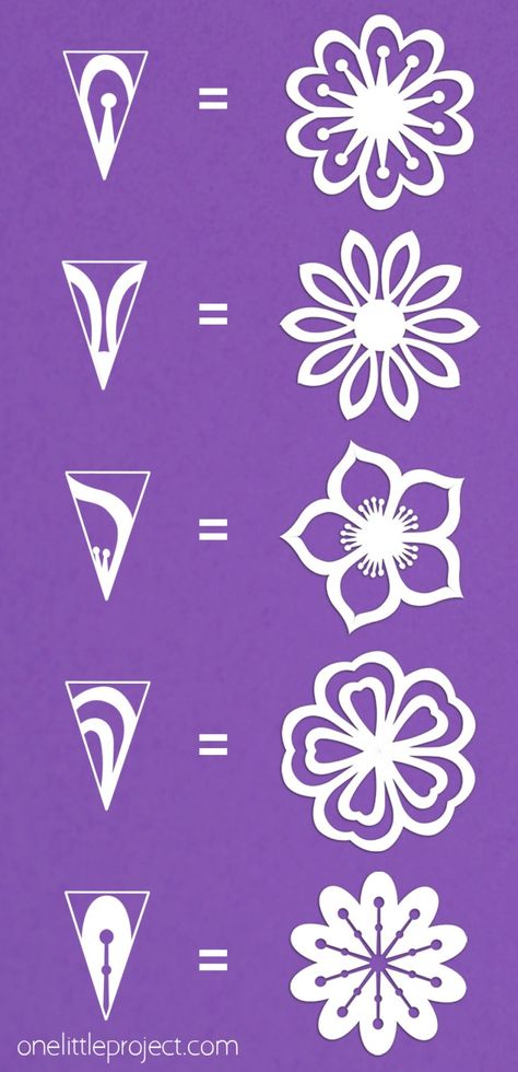 How to Make Paper Flowers | Easy Kirigami Flowers - 9 Different Designs! Snöflingor I Papper, Construction Paper Crafts, Instruções Origami, Handmade Paper Crafts, Paper Craft Diy Projects, How To Make Paper Flowers, Paper Flowers Craft, Diy Crafts Paper Flowers, Origami Crafts Diy