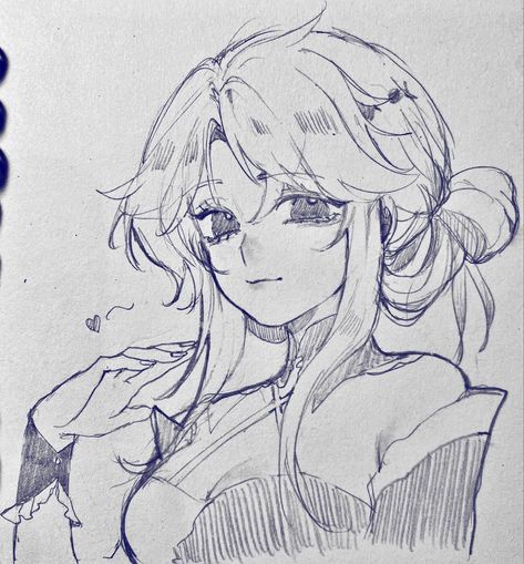 Anime Art Style Sketch, Drawing Hair, Really Cool Drawings, Drawing Faces, Art Tools Drawing, 캐릭터 드로잉, Pretty Drawings, Dessin Adorable, A Pencil