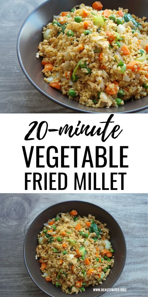 Whole Grain Dinner Recipes, Millet Recipes Dinner, Recipes With Millet, Millet Rice Recipe, Millet Vegan Recipes, Millet Recipe, Legume Recipes Healthy, Low Purine Recipes, Millets Recipes