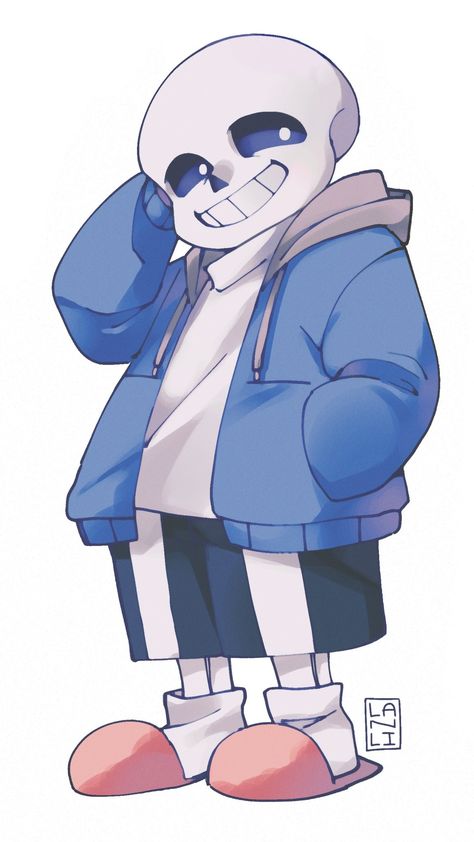 How To Draw Sans, Sans Fanart, Drawing Classic, Classic Sans, Sans E Frisk, Punk Style Outfits, Pastel Blue Background, Sans And Papyrus, Sans Art