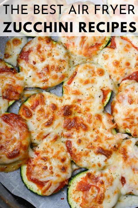 Air Fryer Zucchini, Zucchini Pizza Bites, Zucchini Pizza, Low Carb Low Fat Recipes, Zucchini Pizzas, Recipes Low Carb, Air Fry Recipes, Best Low Carb Recipes, Low Sugar Recipes