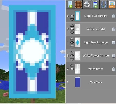 Minecraft Element of Water Banner Banner Design Minecraft, Water Banner, Lego Patterns, Cool Minecraft Banners, Minecraft Banner Patterns, Construction Minecraft, Element Of Water, Minecraft Decoration, Minecraft Banner Designs