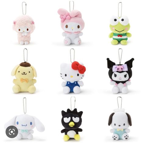 Sanrio keychains Sanrio Clay Keychain, Sanrio Keychain Plush, Pochacco Keychain, Sanrio Keychain, Accesorios Aesthetic, Best Friend Pics, Hello Kitty Keychain, Clay Keychain, Blind Bag