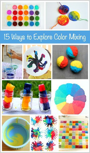 Art for Kids: 15 Cool Ways for Kids to Explore Color Mixing (Color Theory)- Ideas for preschool, kindergarten, and elementary students. Colors From Nature, Colors Crafts Preschool, Art Centers, Color Lessons, Preschool Colors, Colour Mixing, Teaching Colors, Play Therapy, Homeschool Art