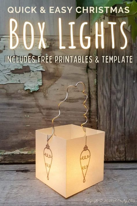 When unexpected guests tell you they'll be popping round later and you haven't starting decorating for Christmas yet, then these 10-minute budget-friendly Christmas box lights are just the thing you need. #ChristmasLightsDIY #ACraftyMIx #BoxLights #EasyCrafts Lighted Christmas Boxes, Diy Christmas Box, Fancy Stationery, Box Lights, Craft Cupboard, Decorating For Christmas, Diy Crafts For Adults, Budget Friendly Decor, Light Crafts