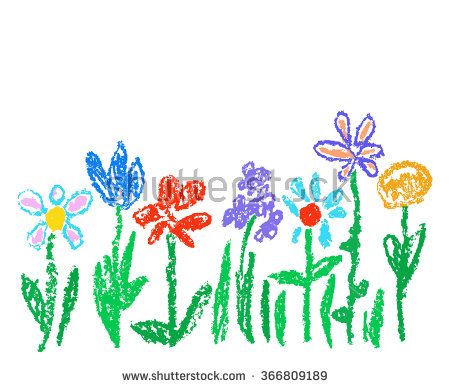 Wax crayon kid`s drawn colorful flowers isolated on white. Child`s drawn pastel chalk blooming flowers set. Cute of kid`s painting spring flowering meadow. Vector hand drawing background banner. - stock vector Crayon Drawing, Children's Drawing, Crayon Drawings, Wax Crayons, Childrens Drawings, Crayon Art, Ap Art, Hippie Art, Painting For Kids