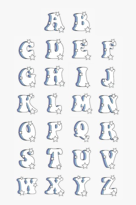 Cute Letter Stickers, Blue Letter Aesthetic, Purple Letter Aesthetic, Letter T Aesthetic, Letters Aesthetic Alphabet, Letter S Aesthetic, Cute Alphabet Fonts, Blue Png Aesthetic, Aesthetic Letters Alphabet