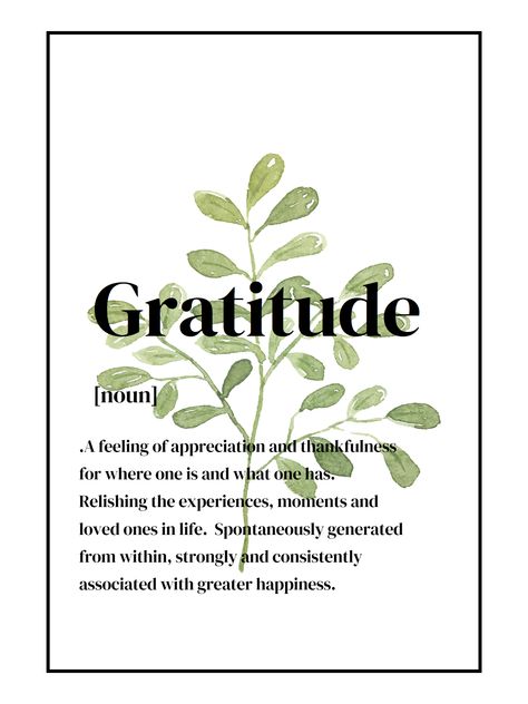 Gratitude Affirmation Definition Printable Digital Art https://blkgrldesigns.etsy.com/ Gratitude Wall Art, Definition Of Gratitude, Affirmation Definition, Gratitude Illustration, Hope Squad, Gratitude Definition, Gratitude Poster, Gratitude Wall, Grateful Quotes