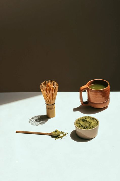 Green Tea on the Table · Free Stock Photo Tea Lifestyle Photography, Matcha Ceremony, Powder Photography, Tea Lifestyle, Best Matcha Tea, Best Matcha, Ceremonial Grade Matcha, Blueberry Lemon Cake, Matcha Green Tea Powder