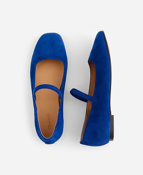 The Greta Ballet Flat | Madewell Suede Ballet Flats, Dream Shoes, Shoe Obsession, A Well, Ballet Flat, Blue Suede, Beautiful Shoes, Wedding Shoes, Ballet Flats