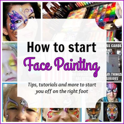 Face Paint Tutorial, Easy Face Painting Designs, Mime Face Paint, Face Painting Supplies, Cool Face Paint, Painting Beginners, Face Painting Tips, Professional Face Paint, Face Painting Tutorials