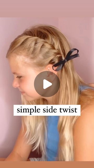 Side Twist Hairstyles Simple, Hair Styling Cream, Side Twist, Gym Hairstyles, Hair Smooth, Volleyball Hairstyles For Curly Hair, Fun Hair, Ribbon Hairstyle, Half Updo