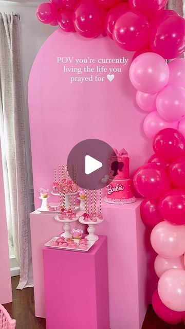 Barbie Birthday Backdrop, Barbie Centerpieces Ideas, Barbie Backdrop, Sophia Grace, The Moon And The Stars, Barbie Box, All By Myself, Dollar Tree Finds, Happy Birthday To My