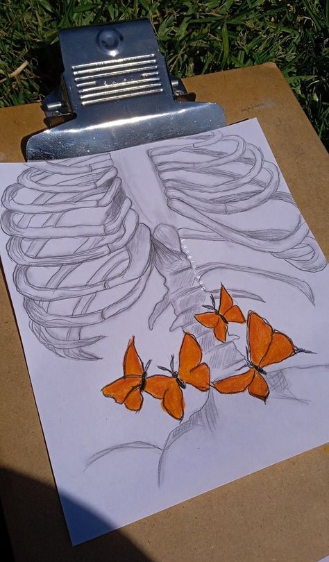 Butterflies In Stomach, Ear Tattoo Ideas, Ear Tattoos, Skeleton Drawings, Pencil Sketch Images, White Sheet, Meaningful Drawings, World Wide Web, Canvas Painting Designs