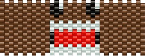 Domo Kandi Cuff, Domo Kandi Pattern, Domo Kandi, Kandi Cuff Patterns, Kandi Inspo, Kandi Cuffs, Diy Kandi Bracelets, Diy Kandi, Kandi Ideas