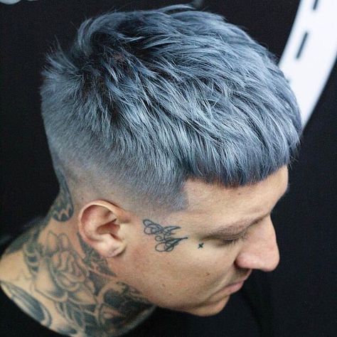 67 Me gusta, 3 comentarios - Mens' Hair Color (@menshaircolor) en Instagram: "#PowderBlue Series" Grey Hair Color Men, Ash Blue Hair, Dark Silver Hair, Gray Hair Dye, Ash Gray Hair Color, Silver Blue Hair, Silver Hair Men, Ash Grey Hair, Dark Grey Hair