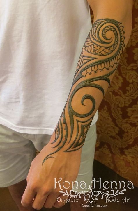 Henna Tattoo Ideas For Men | makedes.com Henna Arm Tattoo, Henna Men, Men Henna Tattoo, Henne Tattoo, Jagua Henna, Henna Designs For Men, Organic Henna, Henna Tattoo Kit, Tattoo Forearm