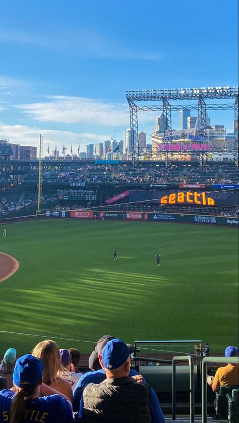 Baseball game aesthetic, seattle aesthetic, t mobile park, seattle mariners, baltimore orioles, mlb game T Mobile Park Seattle, Mariners Game Outfit, June Bucket List, Baseball Game Aesthetic, Aesthetic Seattle, Road Trip Pics, Sports Announcer, Heeseung Aesthetic, Sports Wife