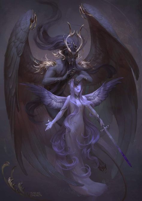 Heaven Art, Demon Art, Puzzle Box, Fantasy Aesthetic, Angels And Demons, Arte Fantasy, An Angel, Dark Fantasy Art, Art Reference Photos