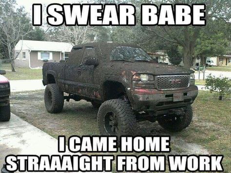 Ford Jokes, Impala Chevrolet, Truck Memes, Truck Quotes, Car Jokes, Funny Car Memes, Country Jokes, Mud Trucks, Lifted Chevy Trucks