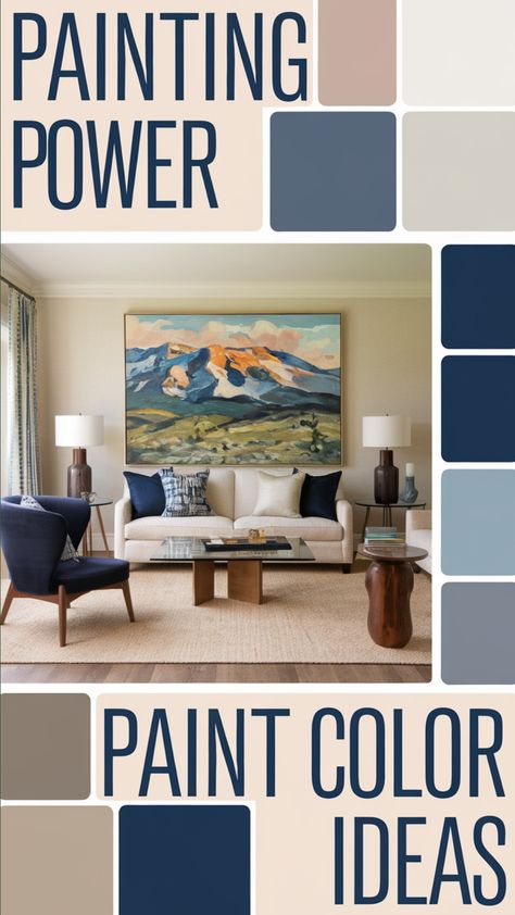 Unleash your creativity and transform your living room with Painting Power - a comprehensive guide to finding the perfect color palette. With expertly curated paint color ideas, you'll discover the secrets to creating a space that's both beautiful and inviting. From neutrals to bold statements, our Living Room Paint Color Ideas book has everything you need to bring your vision to life.painting
#power
#living
#room Family Room Paint Color Ideas, Color Schemes For Living Room, Living Room Color Scheme Ideas, Blue Living Room Color Scheme, Blue Living Room Color, Brown And Blue Living Room, Living Room Paint Color Ideas, Teal Color Palette, Living Room Paint Color