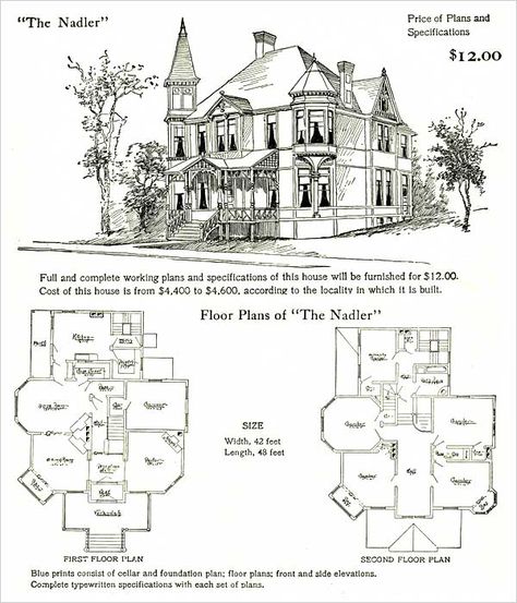 Queen Anne home plans...on my to do list Queen Anne House Plans, Coraline House, Vintage Floor Plans, Mansion Homes, Queen Anne House, Victorian House Plans, Antique House, Vintage House Plans, Old Houses For Sale