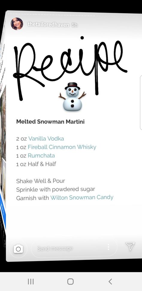 Melted Snowman Martini, Snowman Martini, Melting Snowmen, Melted Snowman, Vanilla Vodka, Christmas Baking, Martini, Vodka, Sprinkles