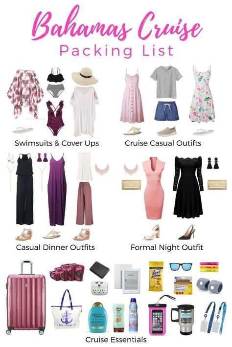 Bahamas Cruise Packing List, Cruise Outfits Caribbean, Pack For A Cruise, Cruise Wardrobe, Cruise Packing Tips, Cruise Attire, Carribean Cruise, Dinner Outfit Casual, Cruise Packing List