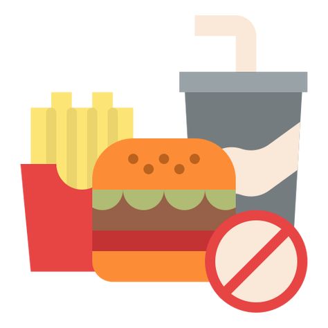 No Fast Food, Food O, Unhealthy Food, Free Icon, Icon Download, More Icon, Processed Food, Real Food, Web Font