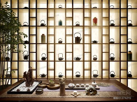 Tea House Interior, Tea Room Interior, Tea Store Design, Chinese Tea Room, Japanese Tea Room, Tea House Design, Chinese Tea House, Chinese Style Interior, Japanese Restaurant Interior