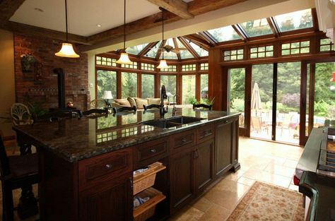 Solarium Kitchen, Solarium Room, Glass Architecture, Kitchen Addition, French Country Kitchen, Garden Rooms, Greenhouses, Glass Domes, Garden Room