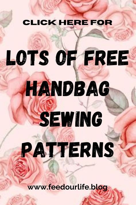 Get access to lots of handbag, clutch, back pack, purse and pouch sewing patterns. #handbagsewingpatterns #bagsewingpatterns #freesewingpatterns #freebagpatterns #bagpatterns #feedourlife Sewing Projects Purse Ideas, Crochet Pattern Handbag, Patterns For Purses Free, Handbag Patterns Free Sewing Projects, Free Handbag Sewing Patterns, Handmade Handbags Patterns, Free Handbag Patterns To Sew, Hand Bag Patterns Sewing, Diy Purses And Bags Easy