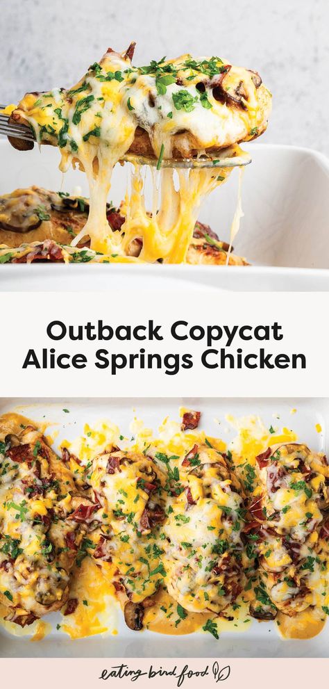 Alice Springs Chicken (Outback Copycat) - Eating Bird Food Copycat Restaurant Recipes Outback, Animal Based Chicken Recipe, Alice Springs Chicken Outback, Alice Springs Chicken Recipe, Best Healthy Meals, Cooking Turkey Bacon, Alice Springs Chicken, Bird Food Recipes, Eating Bird Food