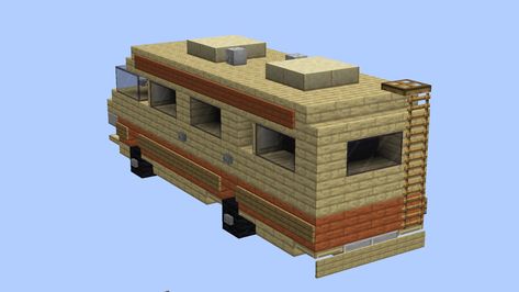 Van Minecraft, Minecraft Farm Blueprints, Minecraft Camper Van, Rv Minecraft, Minecraft Rv Camper, Minecraft Trailer Park, Minecraft Dumpster, Minecraft Caravan, Minecraft Trash Can