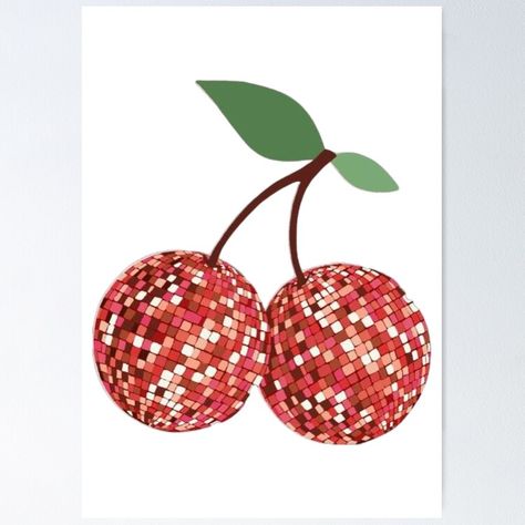 Get my art printed on awesome products. Support me at Redbubble #RBandME: https://www.redbubble.com/i/poster/Disco-Cherries-by-EllieStuart/165198388.LVTDI?asc=u Disco Cherry, Cherry Poster, Vintage Poster Art, Vintage Poster, Vintage Posters, Sale Poster, Surrealism, Poster Art, My Art