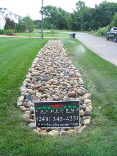 Davidson creek bed - Transitional - Landscape - Charlotte - by Jay Sifford Garden Design | Houzz Drainage Ditch Landscaping, Bluestone Paving, Landscape Drainage, Sustainable Homestead, Contemporary Backyard, Michigan Winter, Drainage Ditch, Gravel Landscaping, Residential Landscaping