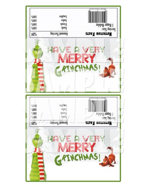 Christmas Treats Gift Ideas, Christmas Candy Bar Wrappers, Grinch Candy, Grinch Birthday, Diy Christmas Treats, Christmas Candy Bar, The Grinch Movie, Grinch Who Stole Christmas, Grinch Party