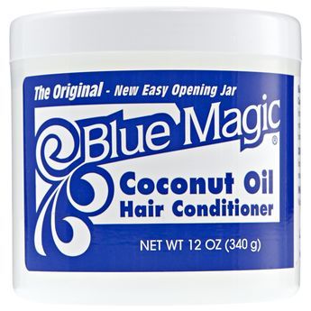 (S)ealant: Blue Magic Coconut Oil Hair Conditioner(Despite everyone's negative feelings about petrolatum and hair, it seals my hair's moisture perfectly) Blue Magic Hair Grease, Coconut Oil Conditioner, Hair Grease, Coconut Hair, Dry Shampoo Hairstyles, Shampoo For Curly Hair, Hair Color Shampoo, Blue Magic, Coconut Oil Hair