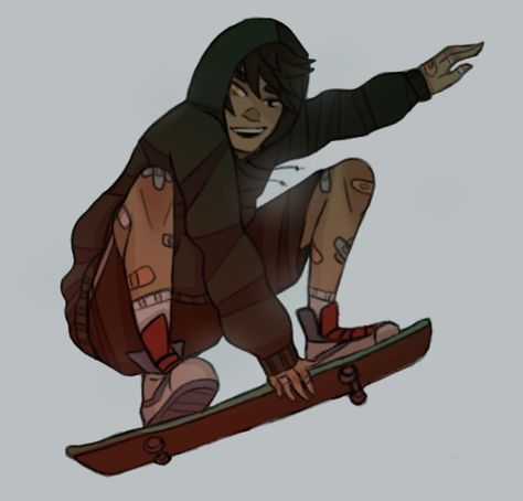 Skateboarding Character Design, Guy Skateboarding Drawing, Skateboarder Character Design, Person On Skateboard Drawing, Skateboarding Pose Reference, Skate Board Drawing Reference, Skateboard Base Drawing, Skateboarding Poses Drawing Reference, Skateboarding Reference Pose